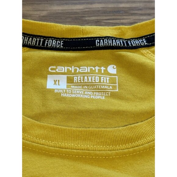 Carhartt Men's Force Relaxed Fit Midweight Short-Sleeve Pocket T-Shirt XL Curry - Picture 3 of 10